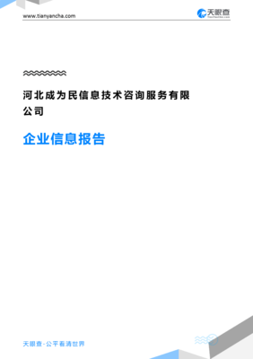 河北成为民信息技术咨询服务企业信息报告-天眼查